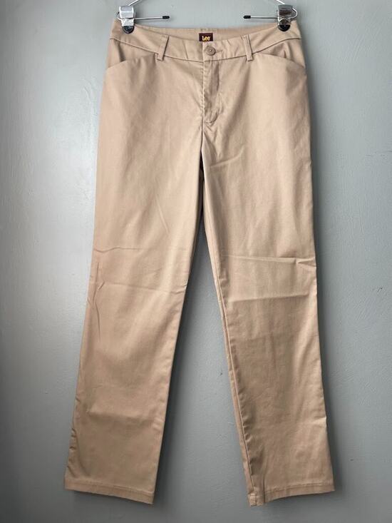 Lee Pants - LEE Pants Size 10 Medium Wrinkle Free Tan Khaki Chinos Office Career Neutral